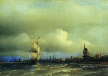 Vista de Amsterdam 1854 Romántico Ivan Aivazovsky ruso Pinturas al óleo